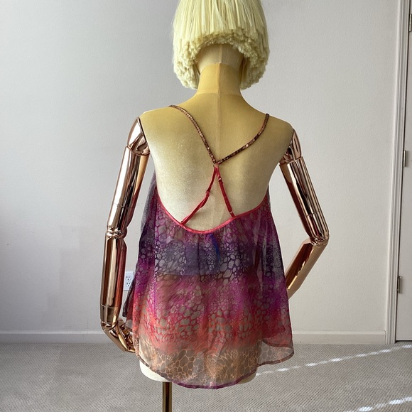 Free People Flowy Top With Sequins Detail SZ L - Picture 5 of 5